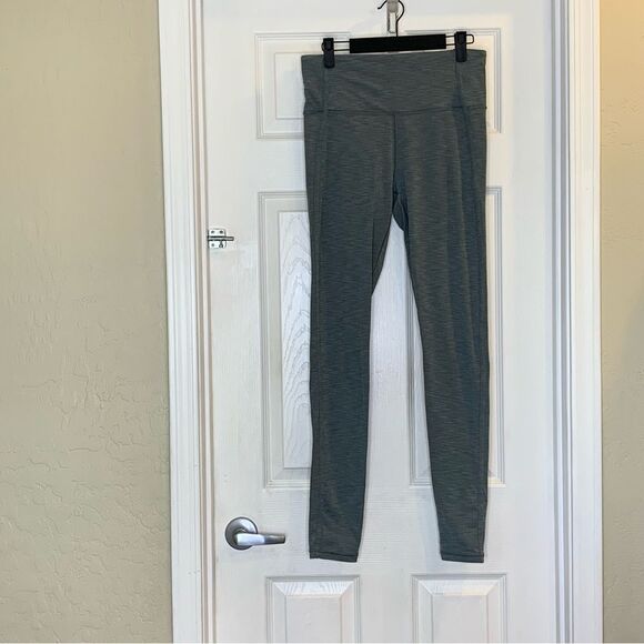 Athleta Elation Over The Heel Tight Leggings Size Medium Heathered Gray - Picture 8 of 9